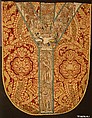 Back of a chasuble, Wool, silk, silver and silver-gilt thread (19-20 warps per inch, 8-9 per cm.), Netherlandish, possibly Brussels