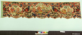 Bed valances and side curtains, Canvas; silk and wool embroidery in gros and petit point, French