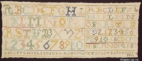 Sampler, Silk on linen, Dutch