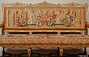 Fragments of a Lower Border, Tapestry designed 1684–86 by Jean Lemoine de Lorrain (1638–1713), Silk, wool and metal thread; modern frame carved and gilded wood., French