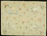 Fragment of wall covering, Silk, Chinese, for French or British market