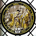 The Prodigal is Given the Best Coat (one of eight scenes from the story of the Prodigal Son), Colorless glass, vitreous paint and silver stain, German