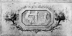 Nymphs and cupids in an octagonal medallion, French Painter  , 18th century, Oil on canvas, French