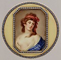 Snuffbox with portrait of a woman, Carl Christian Kanz  German, Gold, enamel, Russian, St. Petersburg