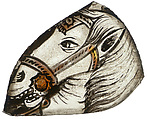 Head of a horse, Colorless glass, silver stain, and vitreous paint, French or Flemish