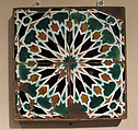 Panel of 4 cuenca tiles, Tin-glazed earthenware, Spanish