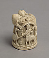 Chessman, Plaster, painted white, European