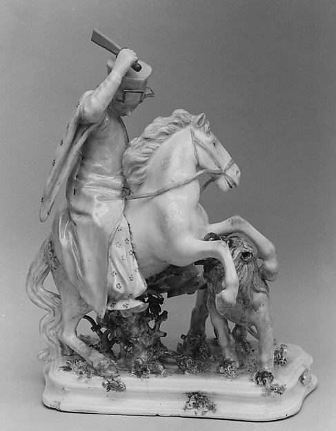Tartar horseman attacked by a lion by Nymphenburg Porcelain Manufactory, The Metropolitan Museum of Art