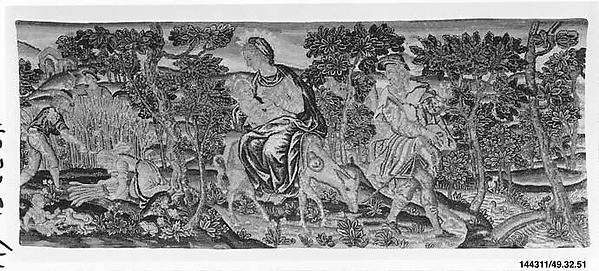 The Flight into Egypt (one of a set of four) by Anonymous