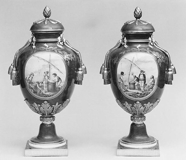 Vase with cover (Vase à gland) (one of a pair) by Sèvres Manufactory, The Metropolitan Museum of Art