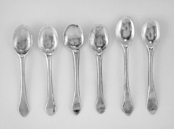 Six miniature spoons (part of a set)