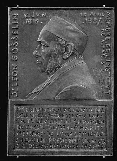 In Memory of Dr. Leon Gosselin (1815–1887), President of the Academy of Sciences by Louis-Oscar Roty, The Metropolitan Museum of Art
