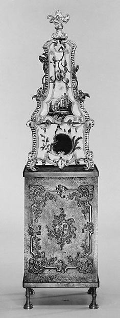 Ceramic stove on cast-iron firebox (one of a pair)