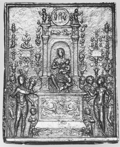 Virgin and Child Enthroned with Saints by Moderno (Galeazzo Mondella)