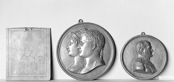 Medallion plaque to celebrate the marriage of Napoleon Bonaparte and the Archduchess Marie-Louise