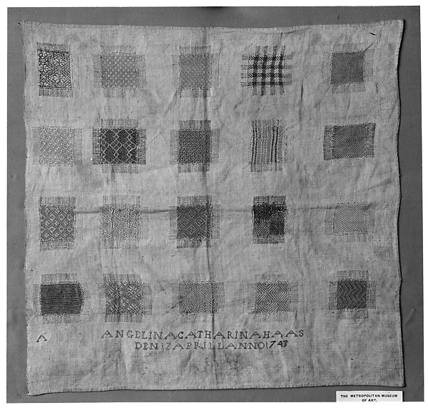 Darning sampler by an unrecorded maker, The Metropolitan Museum of Art