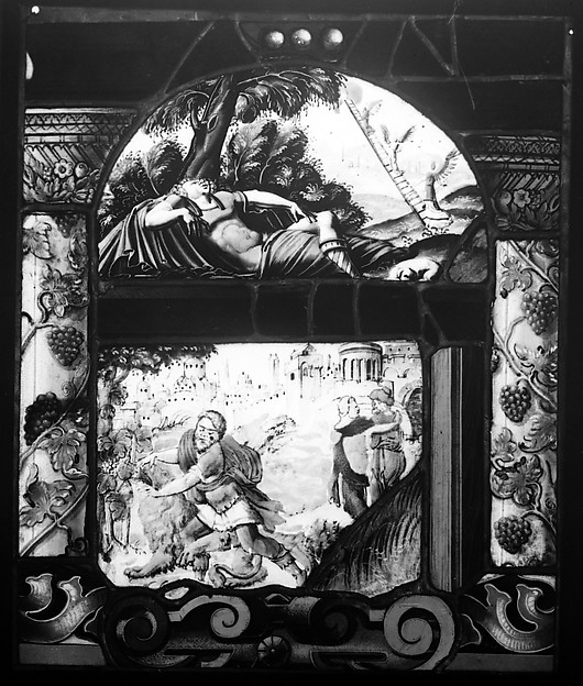 Samson slaying the Lion; Jacob's Ladder by Jos Murer