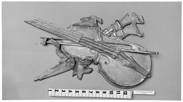 Trophy of musical instruments detail by an unrecorded maker, The Metropolitan Museum of Art