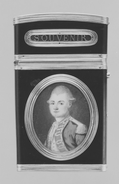 Souvenir with portrait of a man, said to be Lieutenant d'Alézac by Jean-Pierre Mendouze, The Metropolitan Museum of Art