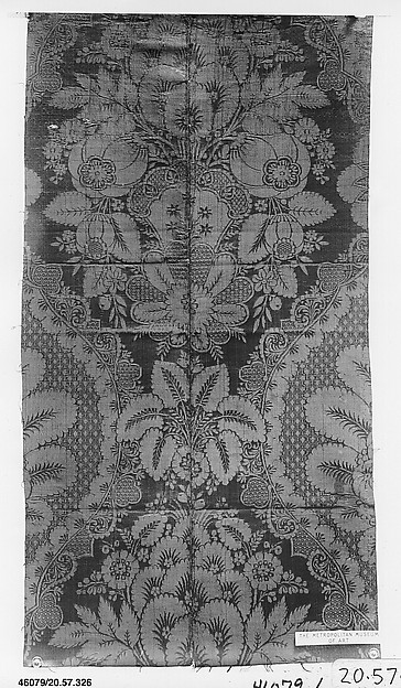 Fragment of silk damask