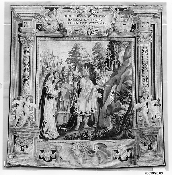 Moses Striking the Rock from a set of the Life of Moses by Agostino Melissi