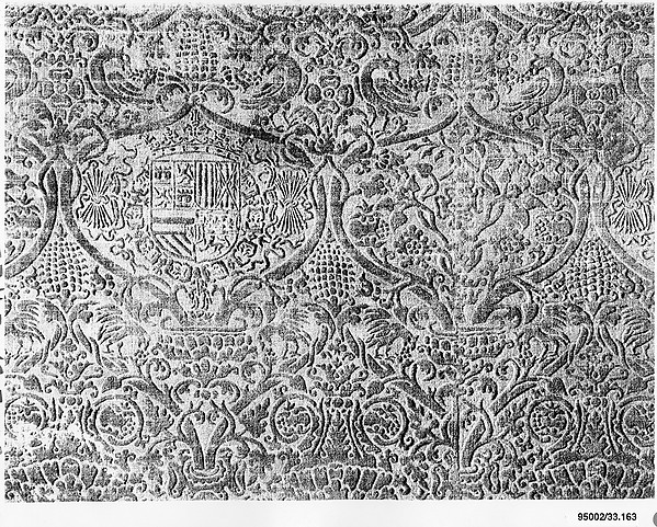 Velvet with the arms of Philip II of Spain
