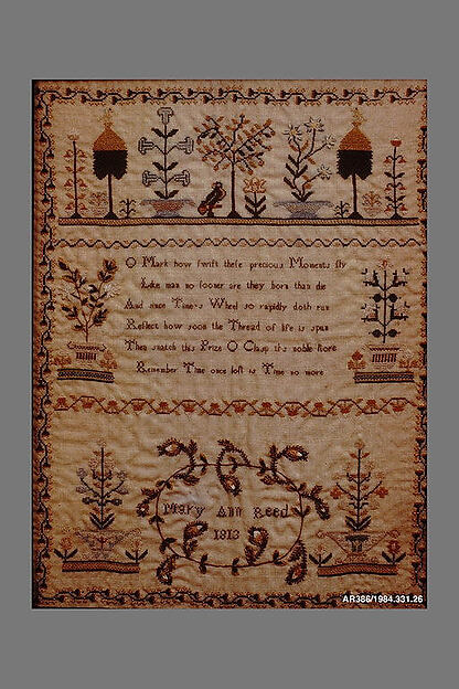 Embroidered sampler