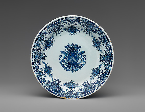 Unknown artist, Plate with arms of the Poterat family