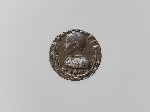 The Resurrection of the Dead and the Last Judgment (reverse); Portrait Medal of Filippo de' Medici, Archbishop of Pisa (obverse) by Bertoldo di Giovanni