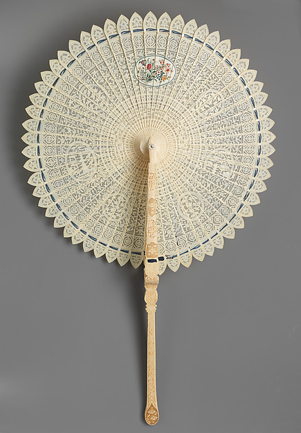 Brisé Cockade Fan, with Painted Floral Posy by an unrecorded maker, The Metropolitan Museum of Art