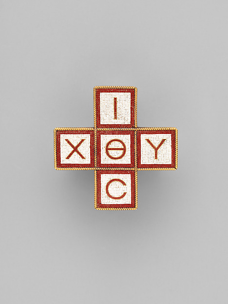 Brooch with Greek letters