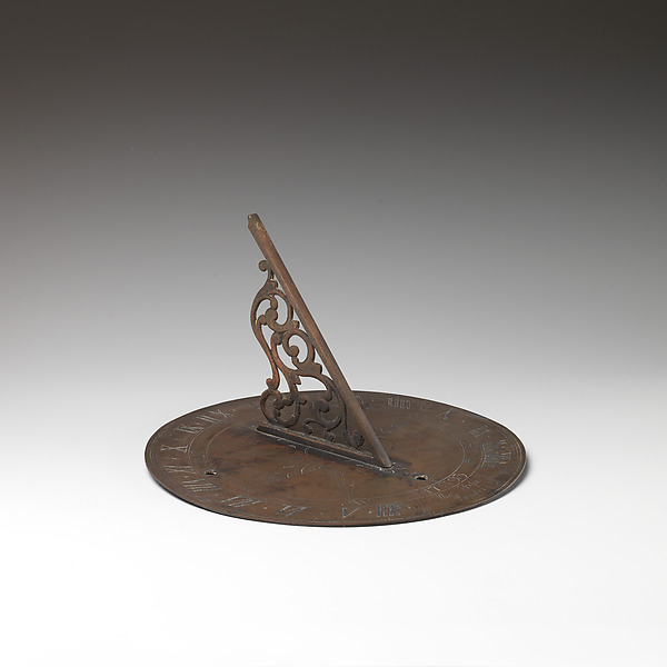 Stationary horizontal sundial by Thomas Pipe, The Metropolitan Museum of Art