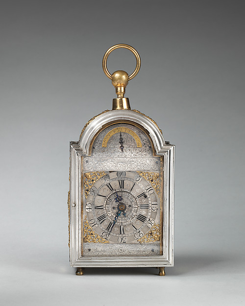 Traveling clock with alarm and calendar by Joseph Paulet, The Metropolitan Museum of Art