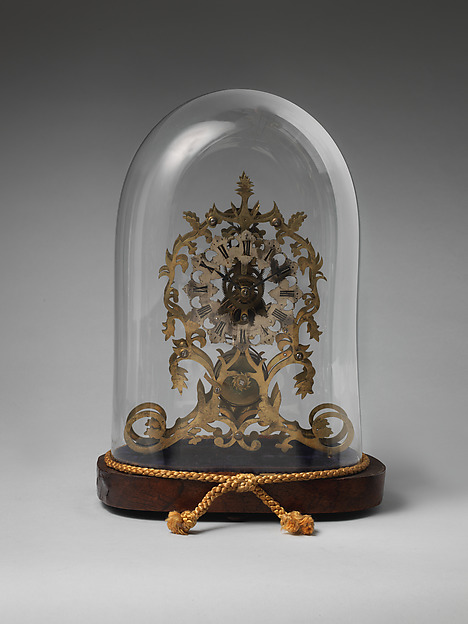 Skeleton clock and key