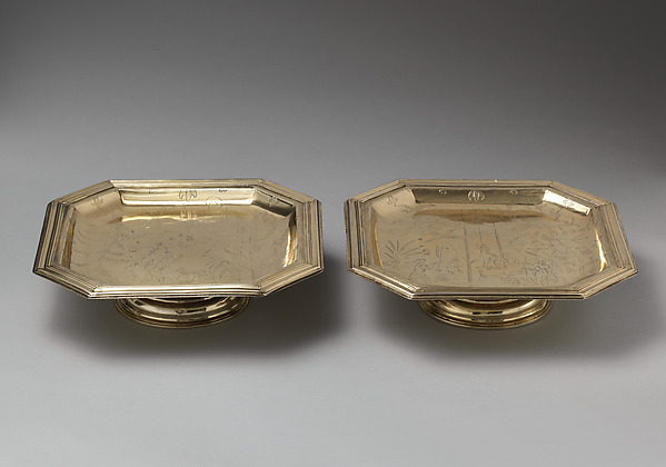 Pair of salvers (part of a toilet service) by William Fowle, The Metropolitan Museum of Art