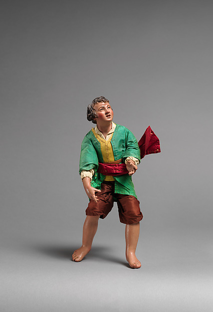Boy in green shirt, brown pants, red sash by an unrecorded maker, The Metropolitan Museum of Art