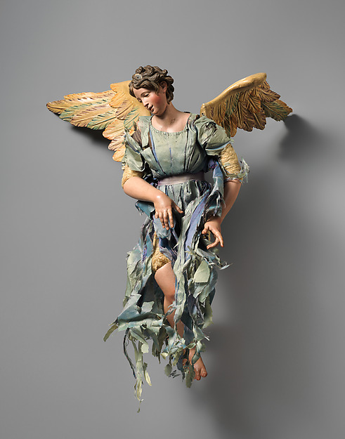 Angel with Blue dress (tattered) with detachable wings by an unrecorded maker, The Metropolitan Museum of Art