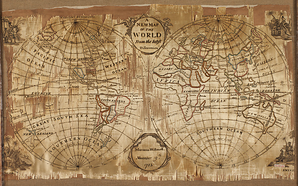 Embroidered map sampler by an unrecorded maker, The Metropolitan Museum of Art