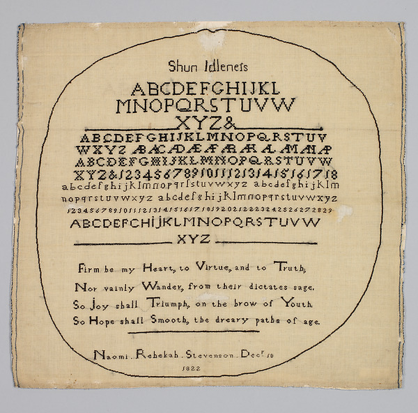 Sampler by Naomi Rebekah Stevenson