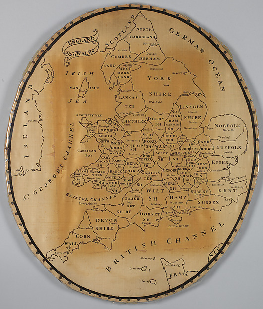 Embroidered map sampler