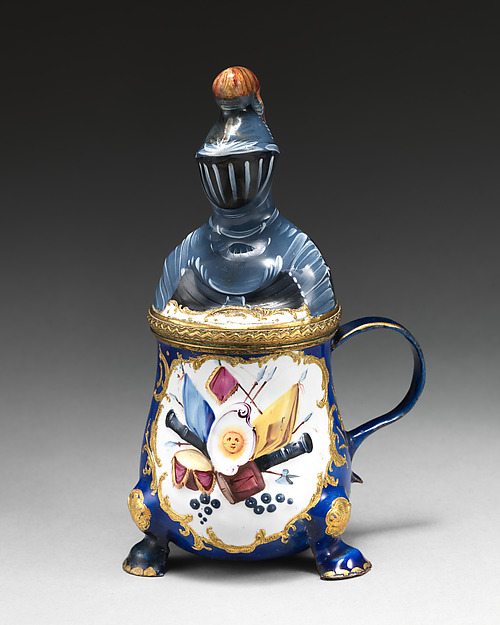 Mustard pot with knight-shaped cover by an unrecorded maker, The Metropolitan Museum of Art