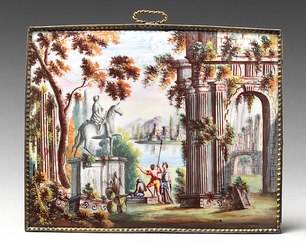 Plaque with classical landscape by an unrecorded maker, The Metropolitan Museum of Art