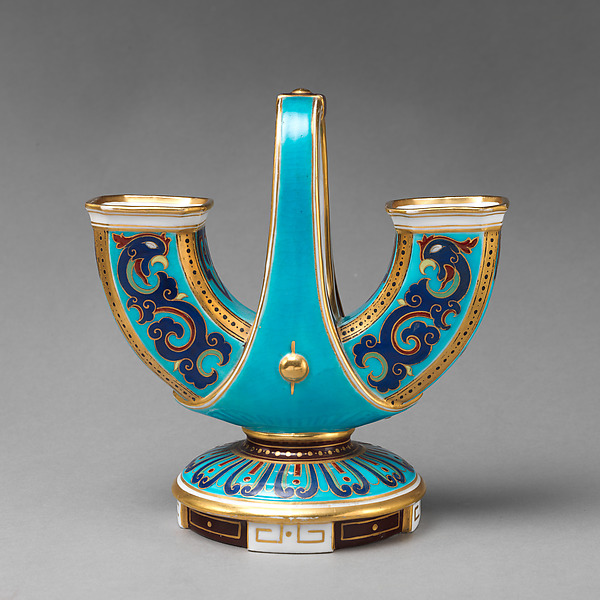 U-shaped vase with handle (one of a pair) by Minton(s), The Metropolitan Museum of Art