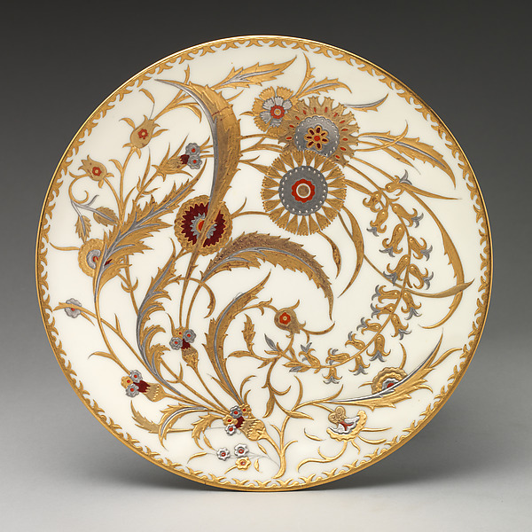 Plate with Isnik floral and foliate pattern by Minton(s), The Metropolitan Museum of Art