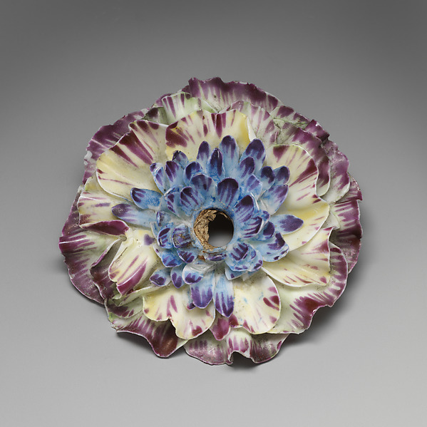 Porcelain flower (one of a set of nine)