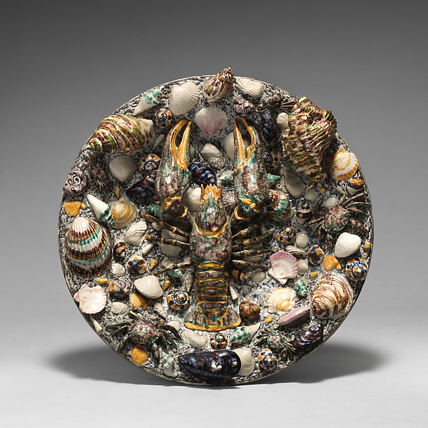 Round dish with lobster and shells by Thomas-Victor Sergent, The Metropolitan Museum of Art
