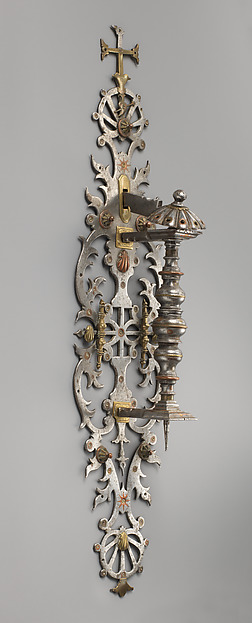 Handle and escutcheon with latch