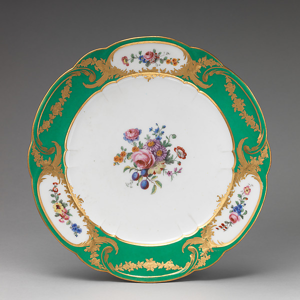Plate (assiette à palmes) (1 of 102) (part of a service)
