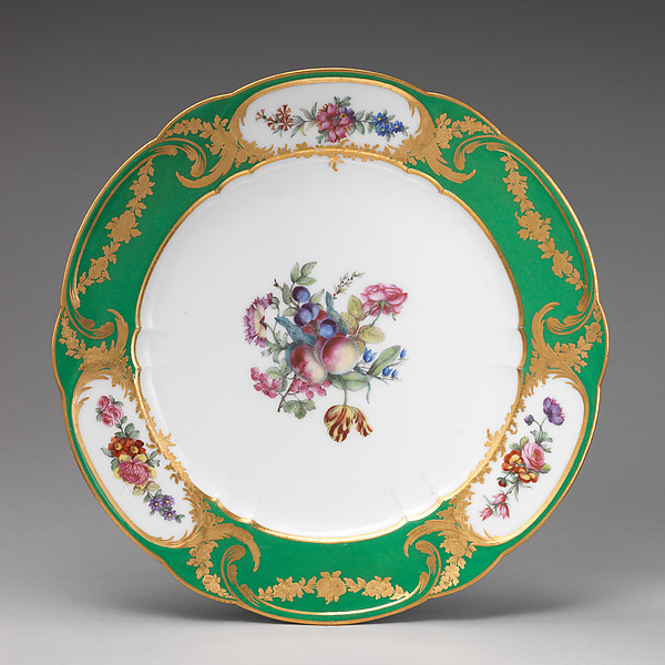 Plate (assiette à palmes) (1 of 102) (part of a service)