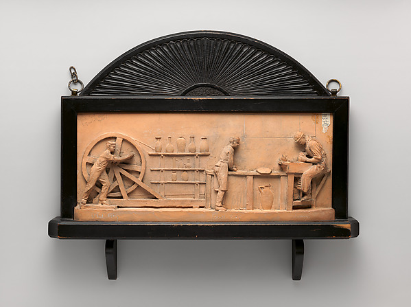 Plaque depicting a pottery workshop by R. W. Martin and Brothers, The Metropolitan Museum of Art